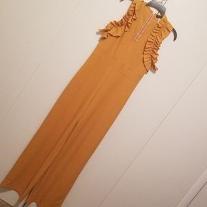 Yellow Ruffle Jumpsuit